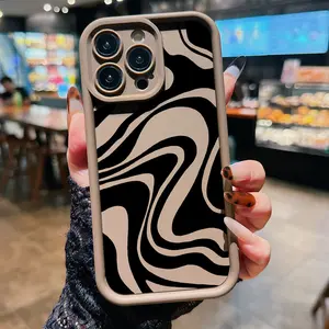 High Bamboo Compatible Zebra Pattern Phone Case for iPhone Models 11-15 Pro Max, Durable Protective Cover