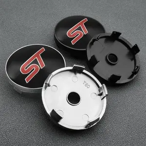 4Pcs 56mm 60mm Car Wheel Center Hub Caps Badge Emblem Sticker Decal for Ford ST Focus Fiesta Ecosport 2009 - 2015 Mondeo Auto Styling Car Decals