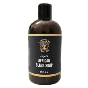 Nubian Glow Essentials Cleansing Liquid African Black Soap Eczema Moisturize Cleanser Hydrating
