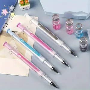 Innovative Syringe Design Gel Pens Set, 0.5mm Ink, Aesthetic Pens, Unique Office Supplies, Perfect Gift for Students & Professionals, Colored Pens Set