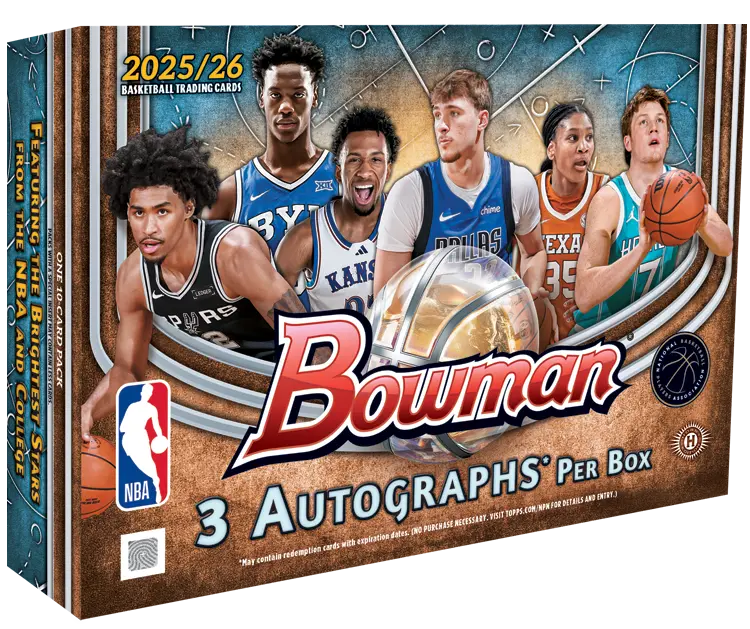2025/26 Topps Bowman Basketball Breakers Delight Box (3 Autographs per Box)