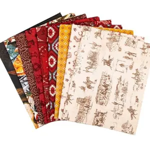 Riley Blake Designs John Wayne American West 1 Yard Bundle Cream C16620-CREAM C16621-RED C16622-RED C16623-RED C16624-MARSALA C16625-CREAM C16626-TAN CD16627-MULTI PD16628-PANEL