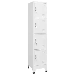 vidaXL Locker Cabinet, Home Office Storage Cabinet with Lockers and 4 Compartments, File Cabinet for Home School Changing Room, Industrial Style 244475
