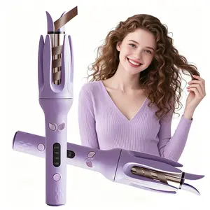 2026 New Upgrade Automatic Curling Iron with 3 Temperatures Smooth Shiny Hair Frizz-Free Bidirectional RotationAnti-Scald-Tangle for Long Hair Auto Shut-Off Comfortable Hair CareEasy Operation Hair Styling Tool for Home & Women Use Mother gifts