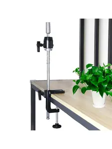 Scalable Wig Stand C Clamp Wig Head Stand Metal Mannequin Head Stand Holder Adjustable Height C-Clamp Table Stand Holder for Wig Doll Head