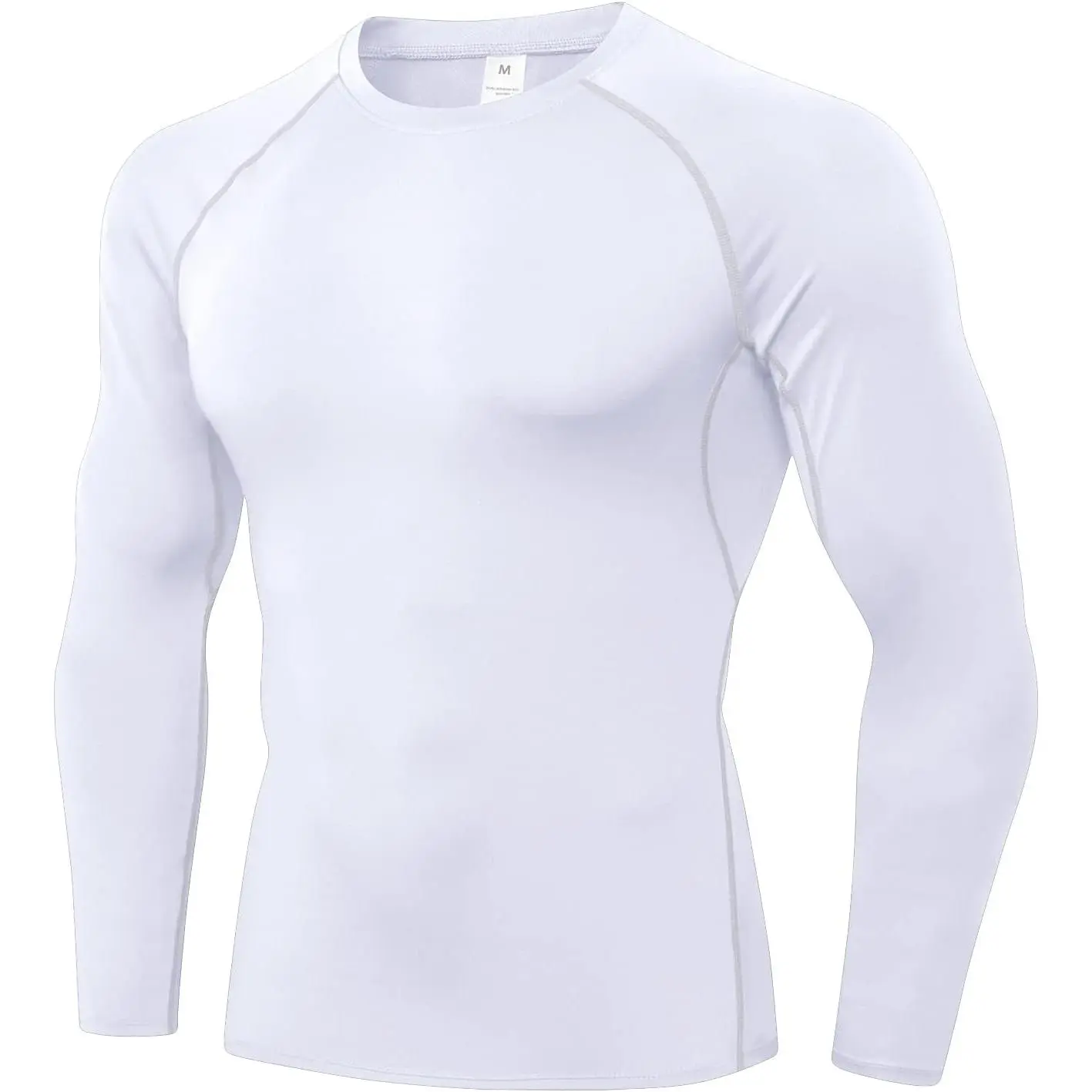 Men's Compression Shirts (1 or 3 Pack) - Male Dry Fit Athletic Long Sleeve, Fitness Running Tops, All Seasons Sports Cycle Workout Baselayer Undershirts, Athletic Performance, Breathable, Crew-Neck