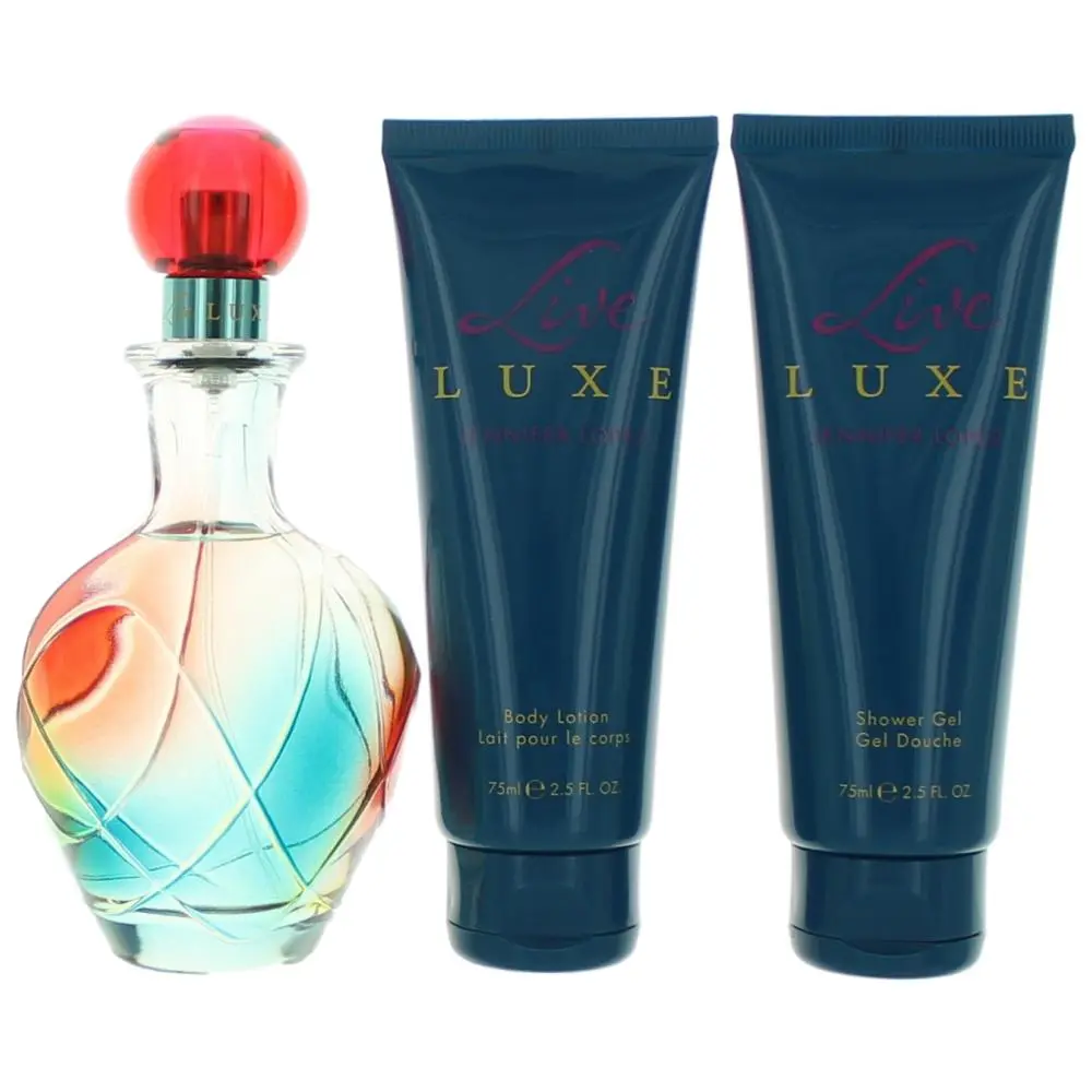 Live Luxe by Jennifer Lopez for Women - 3 Pc Gift Set 3.4oz EDP Spray, 2.5oz Shower Gel, 2.5oz Body Lotion