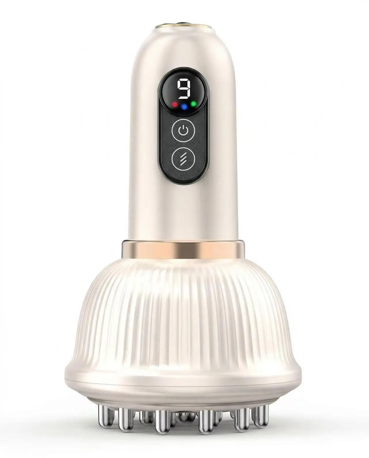 Professional Handheld Massager with Lymphatic Drainage - Rechargeable, Heat & Vibration Device for Muscle Support, Portable Full-Body Care Gift for Neck, Back, Legs