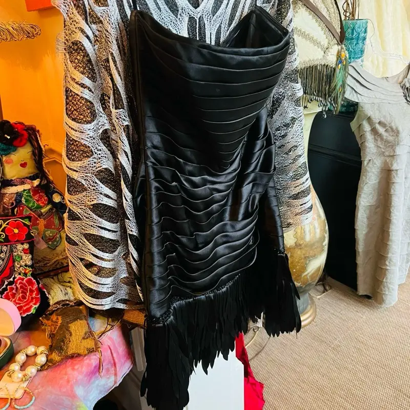 White House Black Market Cocktail Dress - Strapless Black Fringe Mini Dress for Parties - TikTok Shop White House Black Market Cocktail Dress - Strapless Black Fringe Mini Dress for Parties - TikTok Shop