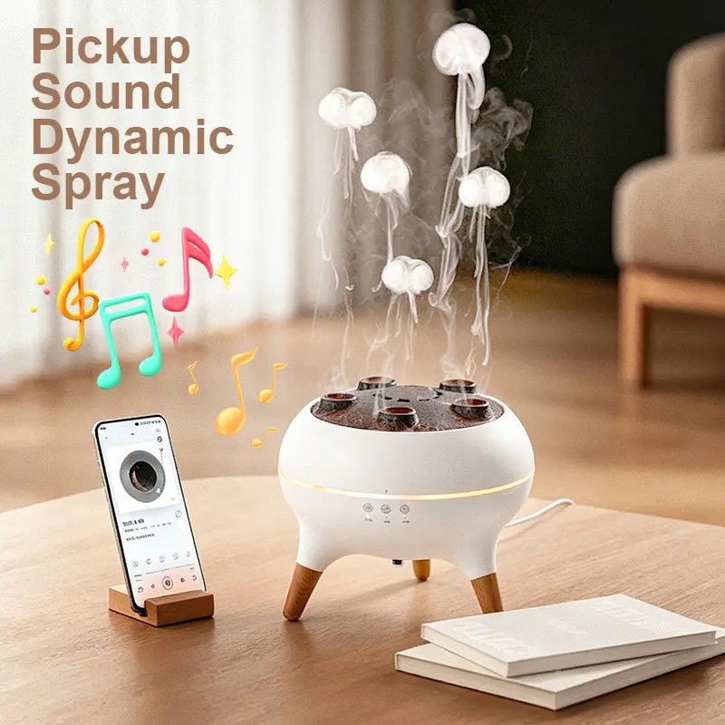 3-in-1 Compact Silent Cool Mist Humidifier Mini Cloud Aromatherapy Machine (250ml) - Home Plug-In Desktop Space-Saving Nebulizer with Remote Control, Auto Shut-Off, Colorful Lights, Custom Timer, Small Footprint, Portable Sleep Aid Ideal Gift campingessen