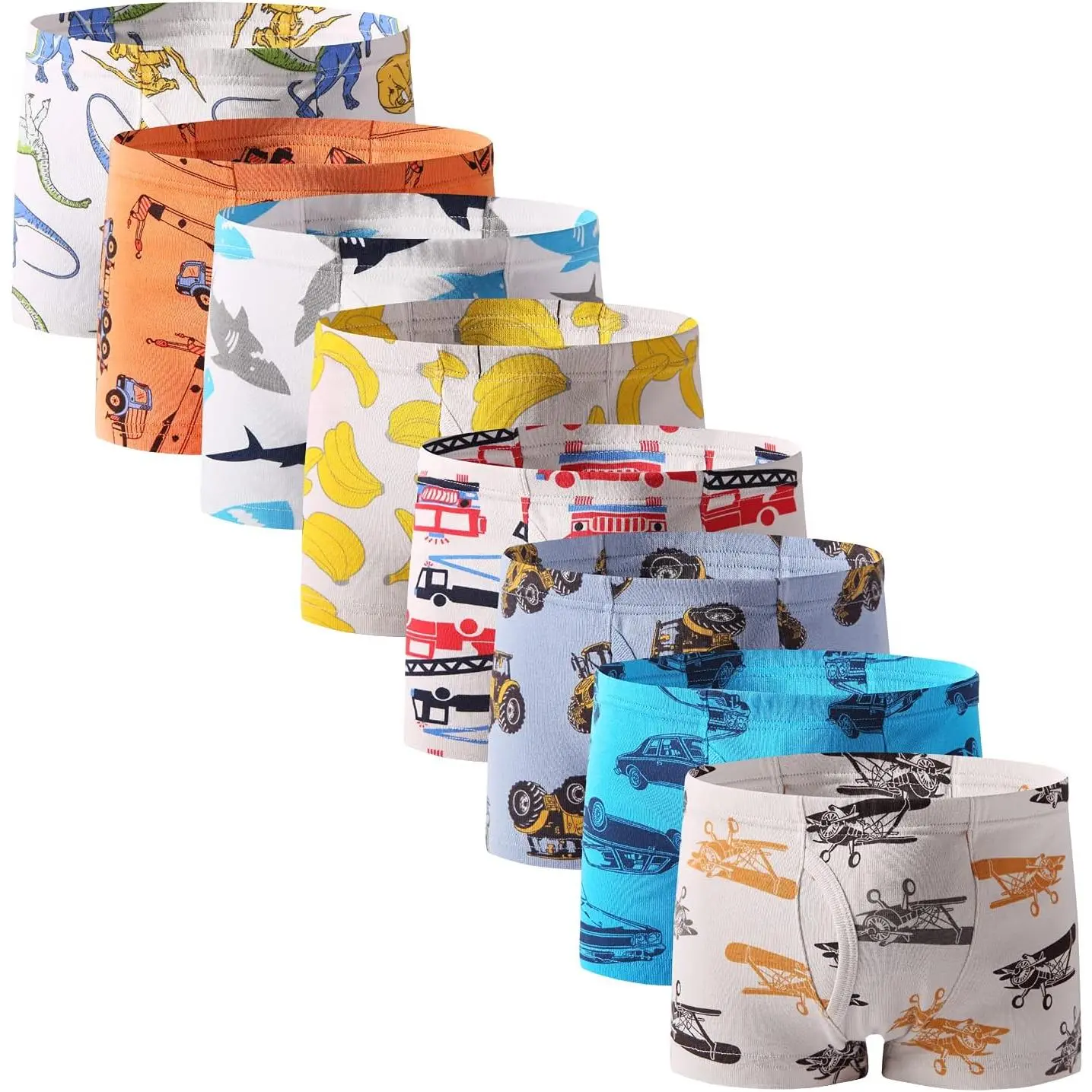 XY-UDW20 Little Boys Soft Cotton Briefs Toddler Kids Underwear Various cute patterns 6-8-9Pack,size:2-3T 3-4T 4-5T 5-6years 7-8years