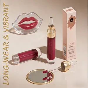 Victoria Anna 36-Hour Long-Lasting Lip Gloss - Non-Flocking, Non-Transfer & Smudge Resistant Formula - Hydrating Shiny Lip Tint for All-Day Wear - Cruelty-Free Lip Makeup with Precision Applicator - 03 Sheer Berry - 7ml / 0.23 Fl Oz lipglosssss