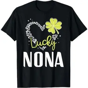 Funny Lucky Nona Shirt St Patricks Day gift womens T-Shirt