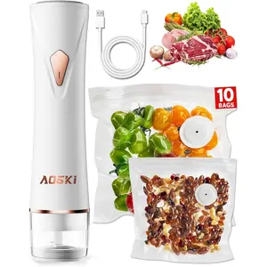 Compact Vacuum Sealer for Food Sealer: Handheld Portable Vacuum Sealer Machine for Food Storage, Rechargeable Food Vacuum Sealing for Kitchen Travel Fridge Meal Prep, Gifts for Mom, Wife, Chef & Home