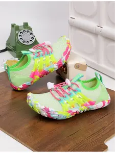 Boys' Multi-Color Outdoor Water Shoes, Quick-Adjust Bungee Laces Non-Slip Shoes for Beach, Pool & School