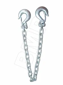 2´ SAFETY CHAIN WITH 2 x  3/8" SLIP HOOK W/CLIP - 0900173