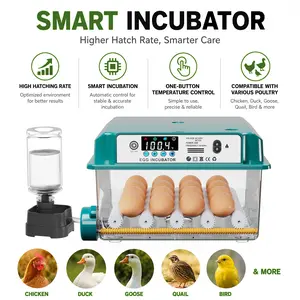 Smart 16 Egg Incubator: 2026 Fully Auto Mini Hatcher with Temp Control & Egg Candler for Chicken & Quail
