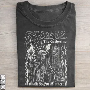 MAGIC: THE GATHERING Math Is For Blockers Shirt, Unisex Cotton Graphic Top T-Shirt, Unisex Cotton Crewneck Top for Daily Wear