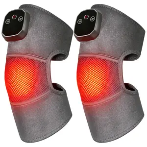 Cordless Heated Knee Massager, FSA Eligible 3-in-1 Electric Massager with Heating Pad for Elbow Shoulder Pain Relief Wrap with 3 Vibration & 5 Heating Modes