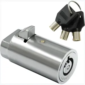 1 Pcs Universal Vending Machine Lock fits Most T Handle Locks with 3 Keys for Candy Snack Machine (Keyed Alike)