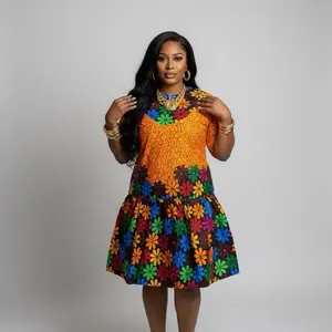 Zola Vibrant Floral Print Dress for Women - Colorful Design with Bold Flower Patterns - Perfect for Casual and Festive Occasions Womenswear