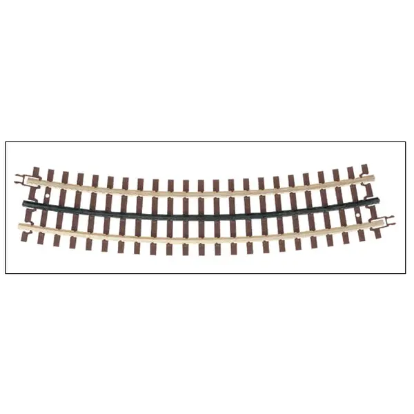 Atlas O 151-6064 21st Century Track System(TM) Nickel Silver Rail w/Brown Ties - 3-Rail -- O63 Full Curved Section (16 pcs./circle), O Scale