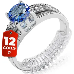 Ring Sizer Adjuster for Loose Rings - 12 Pack, Guards, Spacers & Tighteners, Fits Bands Up to 6mm, Reduces Size by 0.5-1.5, Invisible Design for Women & Men