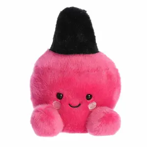 Palm Pals Adorable Kitty Nail Polish 5 inch Pink Mini Soft Plush Collectable Stuffed Animal