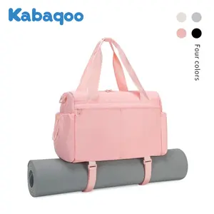 Kabaqoo Fall Small Gym Bag for Women with Yoga Mat Holder Mini Duffle Bag for Travel Lightweight Carry on Weekender Duffel for Workout Dance Ballet