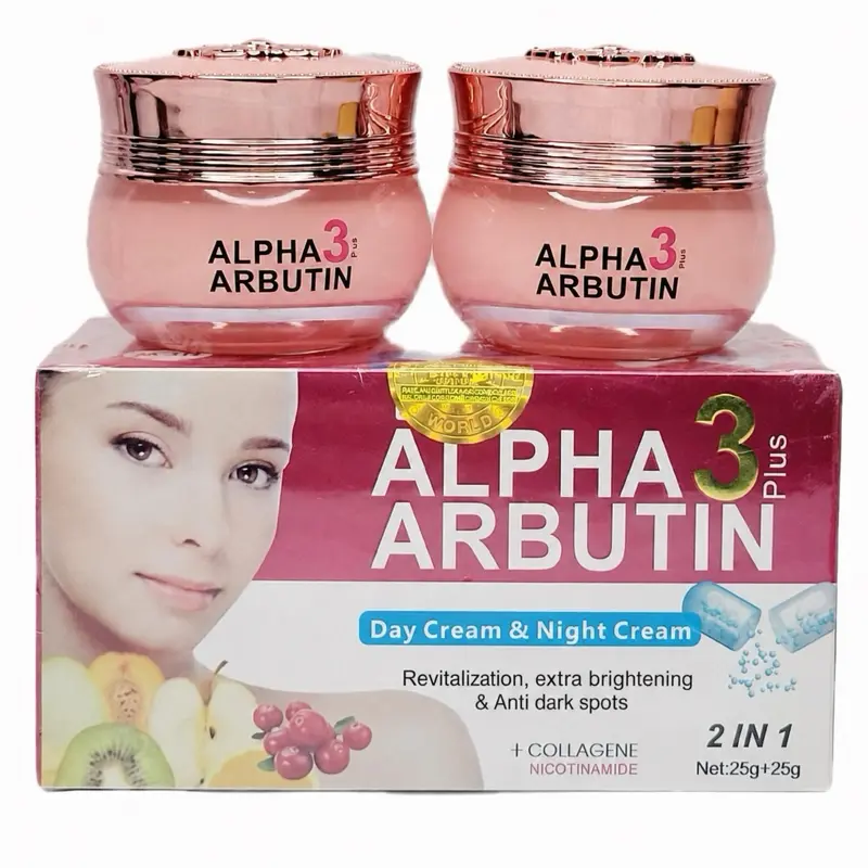Alpha 3 Plus Day & Night Face Cream with Alpha Arbutin & Niacinamide – 2-in-1, 25g + 25g