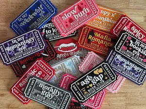 3D Printed Bookish Trope Ticket Bookshelf Decor - Large