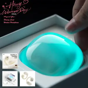 Mother's Day Gifts Luminous Quicksand BISA 360° Spatial Sound Open Earbuds view the mysterious light shadow quicksand at night Calls Active noise cancellation Quick link to your device IP54 rated dust and water resistant 3-Size Skin-Friendly Ear Tips