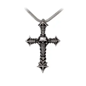 Heavy Metal Skull Cross Necklace