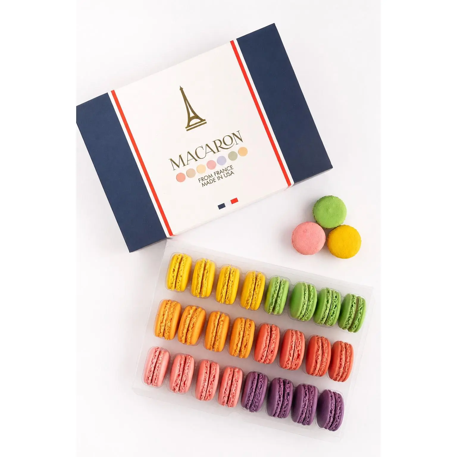 Fruit Favorites Macaron Box - 24 Pack