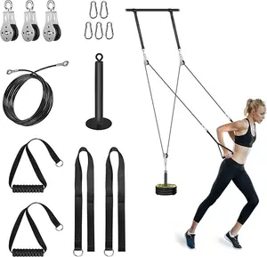Weight Cable Pulley System Gym, Cable Weight Pulley System Attachments for Home Gym Pulley System Gym LAT Pull Down, Biceps Curl Workout