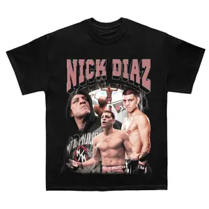 Nick Diaz Vintage Fight Tee MMA Fan Graphic Shirt HY1412
