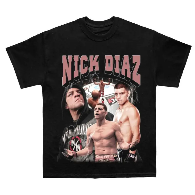 Nick Diaz Vintage Fight Tee MMA Fan Graphic Shirt HY1412