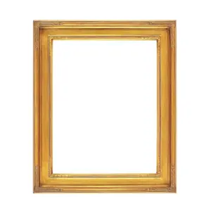 Creative Mark Museum Collection Nouveau Frames, Gold 8x10 - Hand-Finished Hand-Leafed Real Wood, One Piece Frame, Closed Corner, Open Back, Without