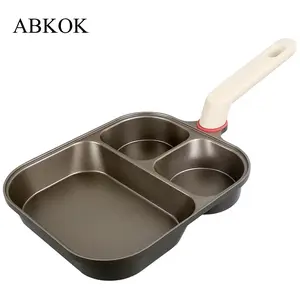 Three-Hole Breakfast Frying Pan, Non-Stick Coating, Non Stick Cookware, Nonstick Frying Pan, Simultaneously Fry Eggs, Steak, Toast, Essential Kitchenware for Home Use