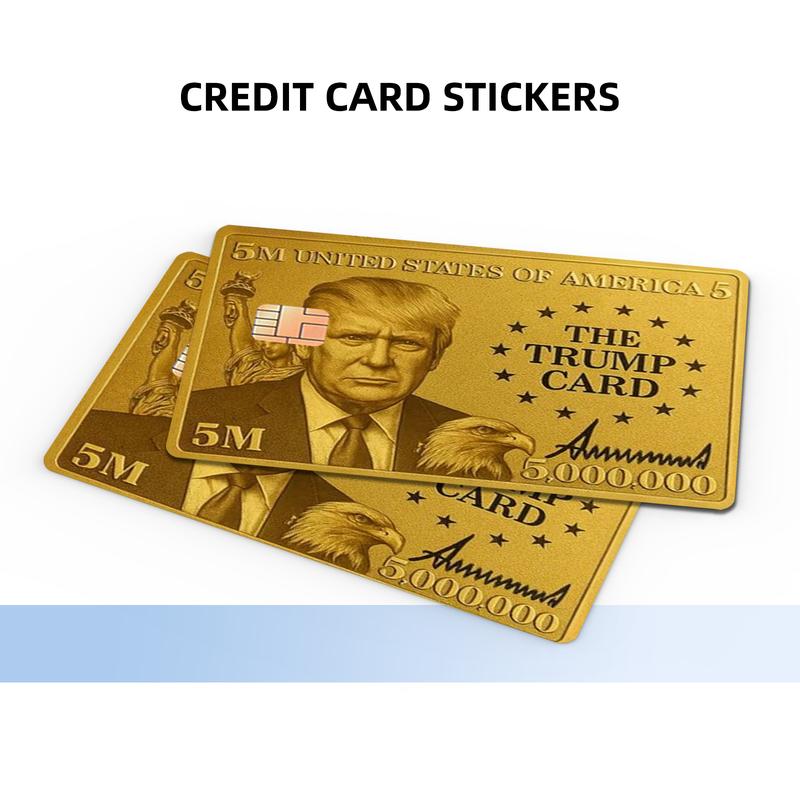 Trump 5 Million Dollar Gold Card - Card Stickers - 4 Card Skins for Credit, Debit & Other Cards - Air Release Channels, No Impact on Card Use