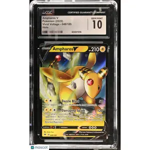 2020 Pokemon Vivid Voltage Ampharos V Holo 049/185 CGC 10 #049/185