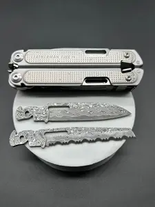 Premium VG10 Damascus Blade for Leatherman P2/P4/ARC Main Knife/Saw Upgrade