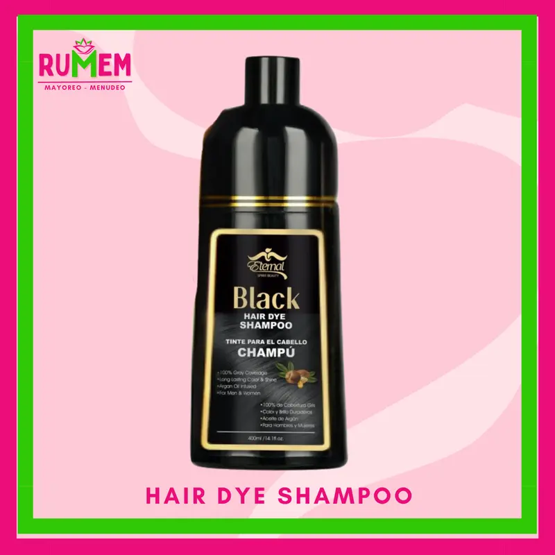 HAIR  DYE SHAMPOO 100% GRAY COVERAGE WITH ARGAN OIL INFUSED
