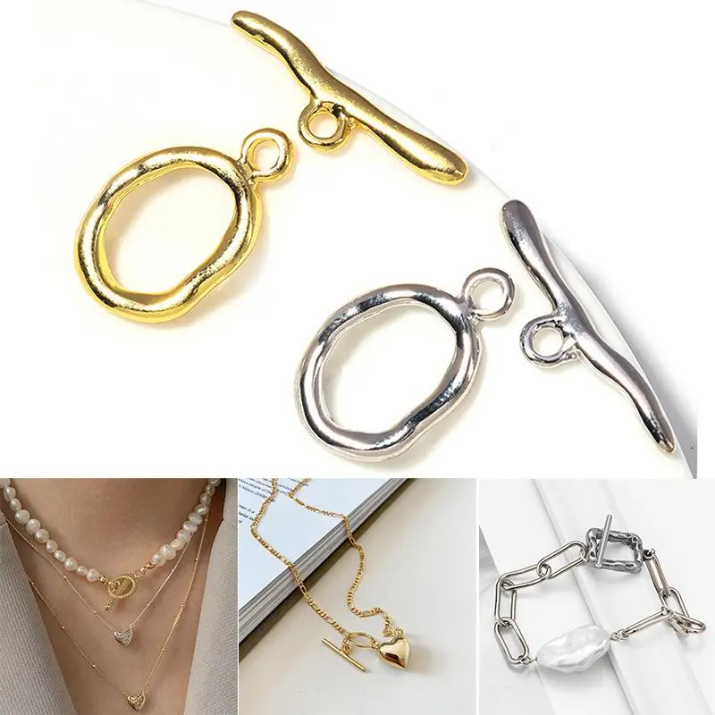 New Irregular Curved OT Clasps Toggle Clasps Connectors For Bracelet Necklace Crafts Making Jewelry Making Supplies