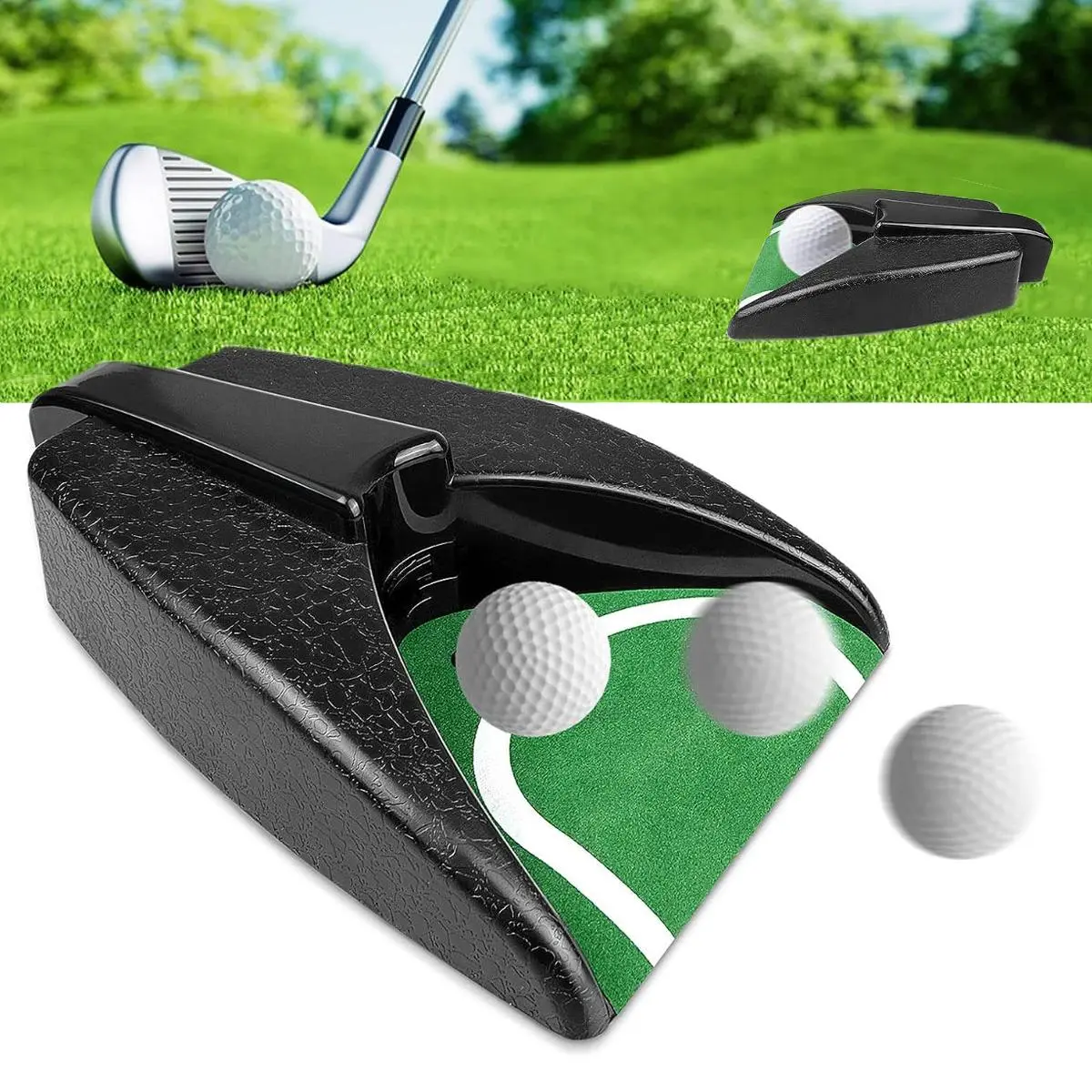 1 Count Portable Golf Putting Returner (Batteries Not Included), Golf Automatic Putting Cup, Training Accessories, Golf Training Aids, for Daily Use, Golf Accessory, Golf Equipment