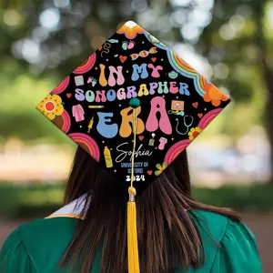 Sonographer Nurse Grad Graduation Cap Topper Class Of 2026 Custom Graduation Gift for Student Handcrafted Cap Decoration For 2026 Graduates