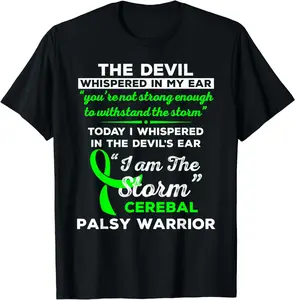 [Pure Cotton Graphics Tee] I Am the Storm Cerebral Palsy Warrior T-Shirt