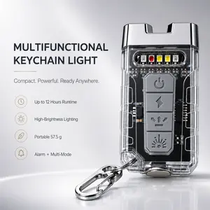 Summer vibe SDT-01 Magnetic Keychain Flashlight, 600 Lumens RGB & UV Laser Light, 12H Runtime, 100M Beam, IPX4 Waterproof Rechargeable EDC Light for Outdoor Camping Emergency Use
