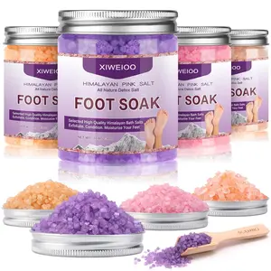 XIWEIOO Tea Tree Oil Foot Soak Stubborn Foot Odor, Athletes Lavender Foot Soak with Pure Epsom Salt Soak Pedicure Salt Athletes Foot & Stubborn Foot Bath Salt Softens Calluses & Soothes Foot Care spa\u2026