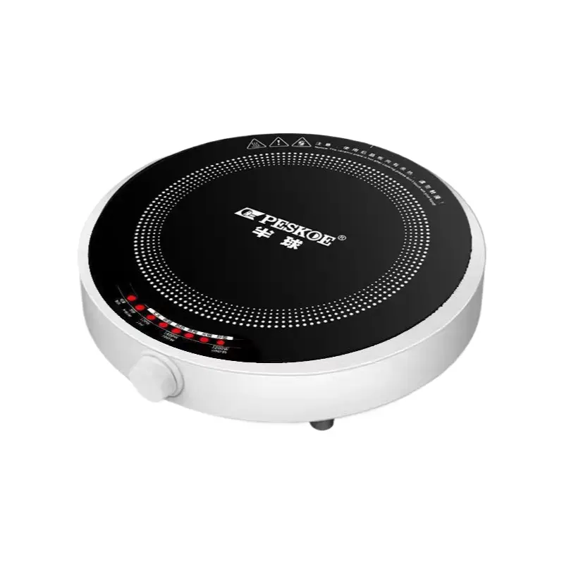 Household Round Shape Modern Intelligent Induction Cooker, Compact Energy-Saving All-in-1 Set for Hot Pot & Cooking, Waterproof Heat-Resistant Kitchen Appliance